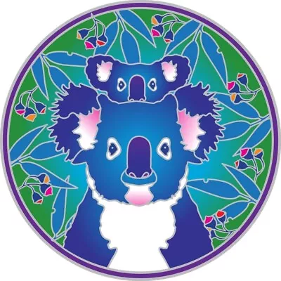 “Koala & Joey  Sunlight Sunseal Window Sticker Decal Stain Glass Effect Aussie • $8.99