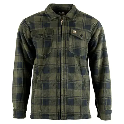 Jack Pyke Tundra Shirt Green Check Zipped Sherpa Fleece Lining  Hunting Shooting • £26.50