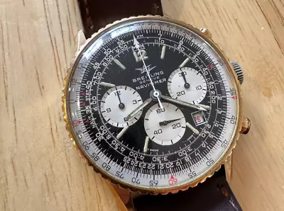 Vintage Breitling Navitmer Ref. 7806 Ser. 1422430 Manual Chronograph Watch • $3099.99