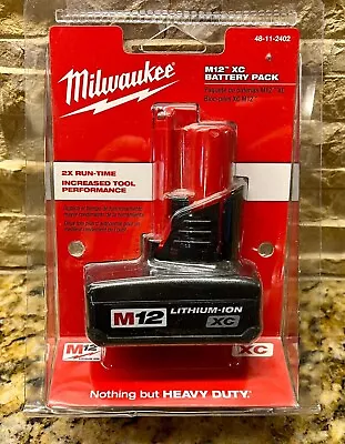 NIB MILWAUKEE 48-11-2402 M12 12V 28 Wh Lithium-ion XC Battery Pack • $25