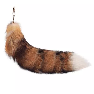 50cm/20  Large Real Fox Fur Tail Keychain Furry Cosplay Toys Bag Charm Pendant • $9.49