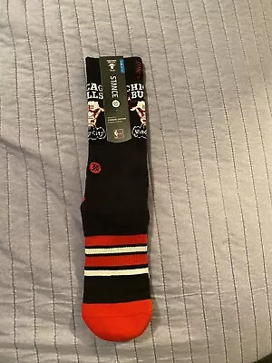 Stance NBA Mens Logo Socks Chicago Bulls Size Large Red Black One Pair HWC • $14.99