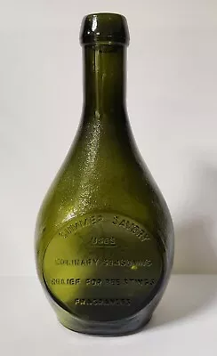 Vintage ‘Summer Savory’ Green Glass Bottle • $9.99