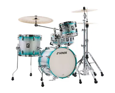 Sonor AQ2 Maple Safari 4-pc Shell Pack W/ 16  Kick - Aqua Silver Burst - Used • $715.99