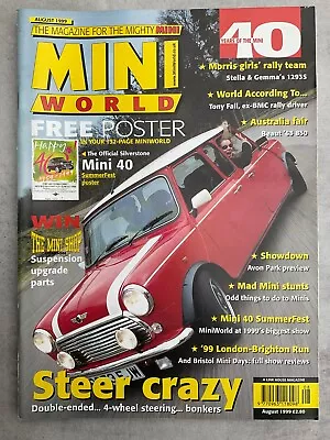 Mini World Magazine - August 1999 - 1293S 1963 850 Mini Stunts Mini 40 Fest • £7.99