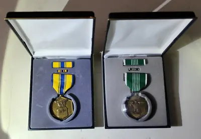 Set Of 2 Military Merit Medals - United States ARMY & AIR FORCE W/ Hard Cases • $25