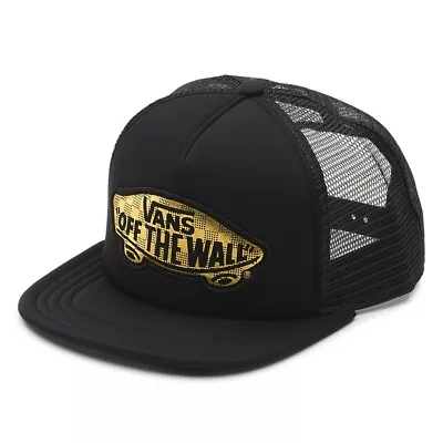 Vans Off The Wall Women's Beach Girl Trucker Hat Cap - Black/Gold • £24.10