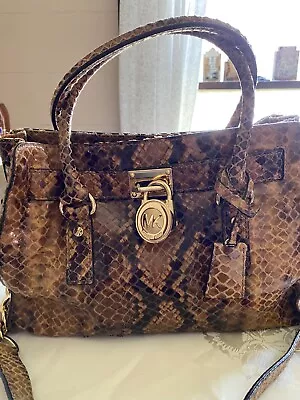 Michael Kors Hamilton Snake Print Bag • $98