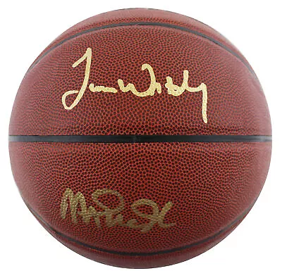 Lakers Magic Johnson & James Worthy Signed Spalding Basketball BAS Witnessed • $279.99