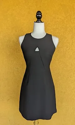 NWT MILLY Sz 0 Black A-Line Peekaboo Sheath Dress • $65
