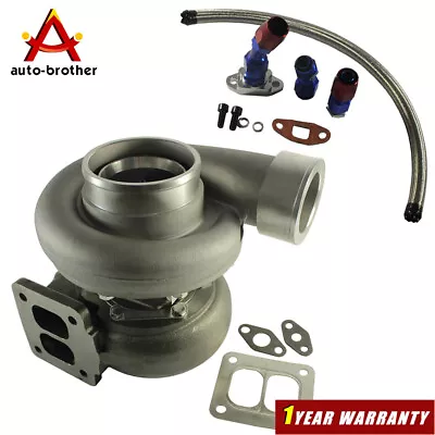 Turbo Charge Gt45 600+hp T4/t66 3.5 V-band 1.05 A/r 92 Trim+oil Feed+drain Line • $214.97