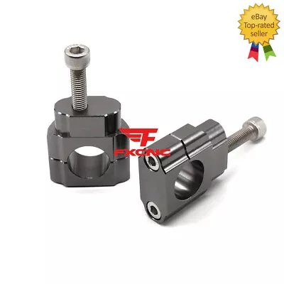 Gray 28mm CNC HandleBar Fat Bar Mount Clamps Riser Adapter Motorcycle Universal • $25.99