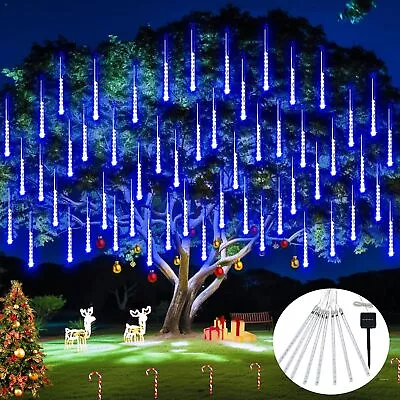 288LED Solar Meteor Shower String Lights Falling Rain Garden Outdoor Christmas • $14.81