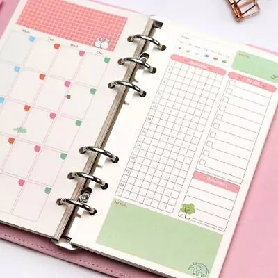 6 Holes Loose Leaf Notebook Refill To Do List Planner Agenda  School Office • $13.75