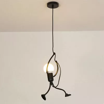 Vintage Iron Little Man Chandelier - Modern LED Ceiling Lamp • $19.99