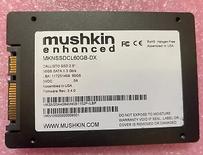 Mushkin Enhanced Callisto Deluxe SSD 60GB MKNSSDCL60GB-DX SATA II 2.5  • $11.96