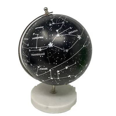 Astrology Globe Black Astral Star Signs Marble Base • $24