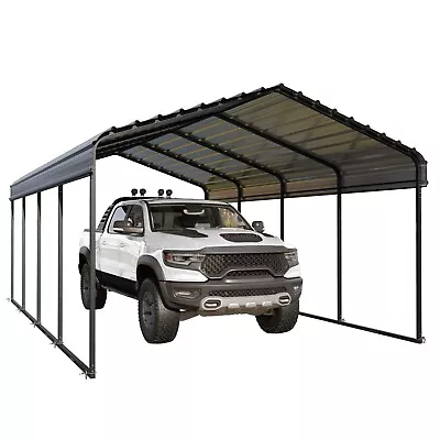 12x20ft Carport With Galvanized Steel Roof Sturdy Metal Carport For Cars Boats • $1139.99