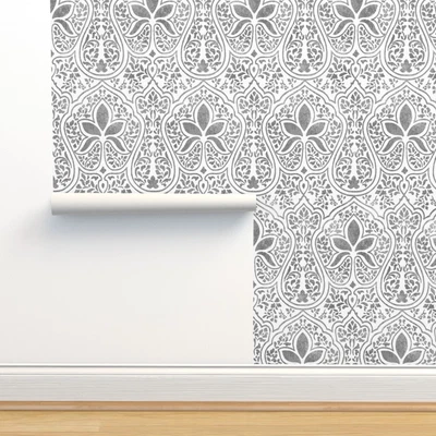 £33.61 • Buy Removable Water-Activated Wallpaper Indian Batik Decorative Ikat Persian
