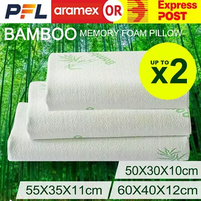 Vivva Luxury Soft Bamboo Fabric Pillow Memory Foam Cushion Hypoallergenic • $17.09