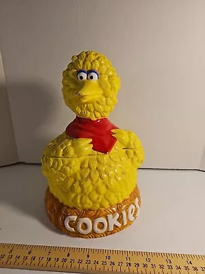 Vintage Sesame Street Big Bird Cookie Jar Nest Muppets Ceramic 1970s • $29.99