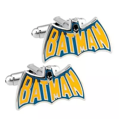 BATMAN CUFFLINKS Vintage Cape Design Comic Superhero W GIFT BAG Wedding Groom • $11.95