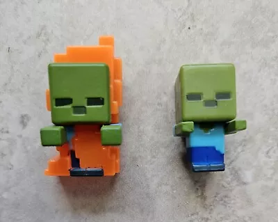 Minecraft Mini-Figures 1  Zombies Mini Action 2 Figures Pre-Owned • $5.99