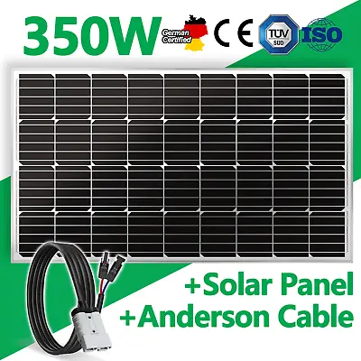 350W Solar Panel 12V 350 Watt Mono Caravan Camping Home Battery Power Charging • $149