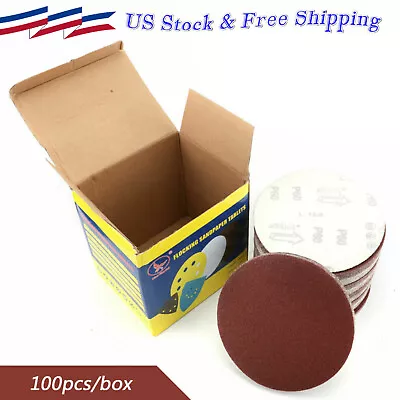 100PCS 6Inch DA Hook & Loop Sandpaper Sanding Discs Sand Sheet Grit 40 - 2000 • $21.61