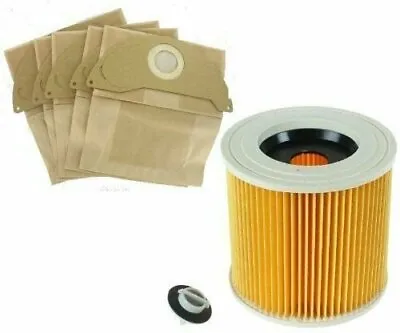 Karcher Wet & Dry Vacuum Cleaners Bags And Filter Set • £8.70