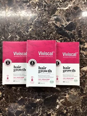 Viviscal Advanced Hair Health Supplement 60 ×3 180 Tablets For Woman Ex 03/2025 • $55