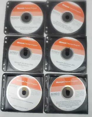 6 Microsoft Partner Program Discs Microsoft Server 2005 Various Programs • $21.99