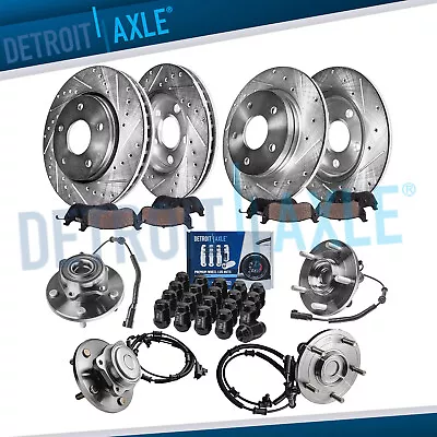$392.65 • Buy Front Rear Drilled Rotors Brake Pads Wheel Hubs +20pc Lug Nuts For Grand Caravan