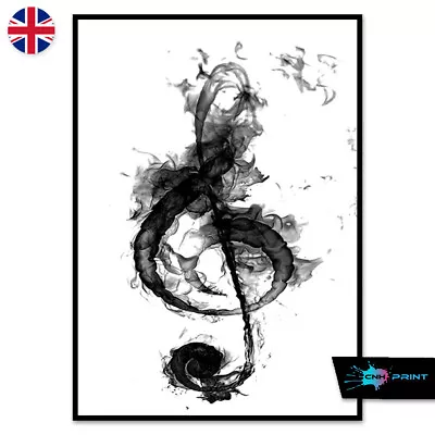 £2.10 • Buy Musical Note Poster Print A4 A3 Wall Art Decor Fashion Music Musician 1407