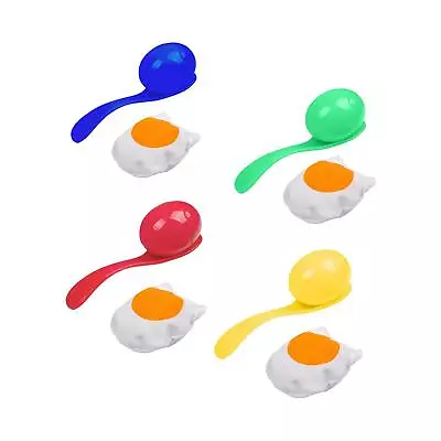 Eggs And Spoon Race Game Set With Yolk Outdoor Fun Game Durable Egg And Spoon • £5.18