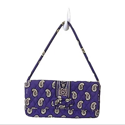 Vera Bradley Women’s Knot Just A Clutch Simply Violet Paisley Shoulder Bag EUC • $25