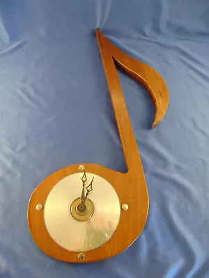 Handcrafted Musical Note Clock 20  High CD Disc Clock Face Music Lover Teen's  • $13.88