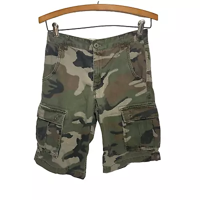 Boy's Old Navy Camouflage Carpenter Shorts Army Fatigue Green Size 14 • $12