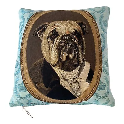 New Hines Of Oxford Bulldog? Pillow Tapestry Velvet 12  Sir Percy Dog Breed? • $67.99