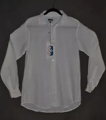 Love Brand & Co. White Linen Long Sleeve Shirt  Men's Medium Shirt NWT • $89.99