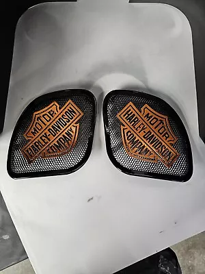 Orange Front Fairing Speaker Grilles Mesh Covers Fit For Harley Road Glide 15-23 • $75