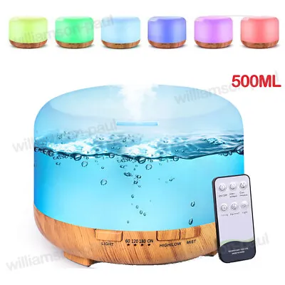 $26.99 • Buy Aroma Aromatherapy Diffuser LED Oil Ultrasonic Air Humidifier Purifier 500ML