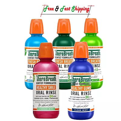 $11.92 • Buy TheraBreath Fresh Breath Mouthwash Alcohol Free 16 Fl Oz Assorted Scent