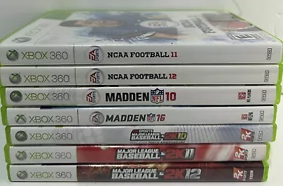 Microsoft Xbox 360- NCAA 2011/2012-Madden 2010&2016-MLB 2K10/2K11/2K12 • $39.99