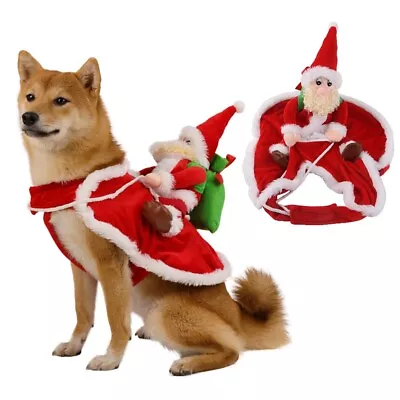 £11.15 • Buy Pet Christmas Outfit Dog Cat Xmas Coat Costume Dress Fun Party Cosplay Clothes