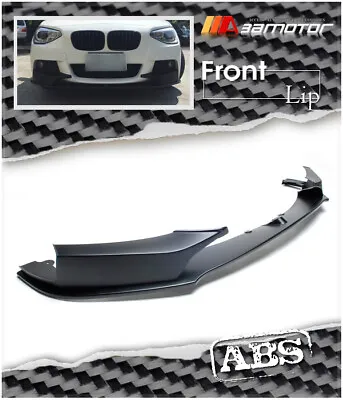 $626.99 • Buy Matte Black P Style Front Bumper Lip Spoiler Fits BMW F20 F21 1-Series M Sport