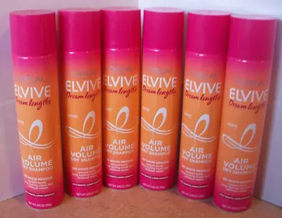 6 Count L'Oreal 4.16 Oz Elvive Dream Lengths Air Volume Dry Shampoo • $29.99