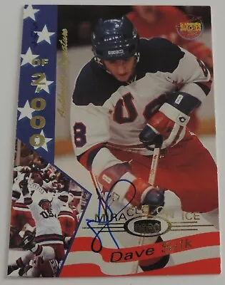 1980 Usa Miracle On Ice Dave Silk Autograph #d/2000 Signature Rookies 1995 • $29.99