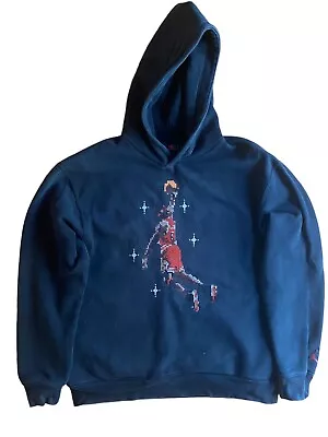 Nike Air Jordan Jumpman Embroidered Hoodie Men's Medium Red Black Logo Free Post • $34.99