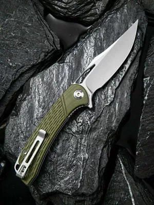 Civivi Dogma Linerlock Folding Knife 3.5  D2 Tool Steel Blade Green G10 Handle • $32.79